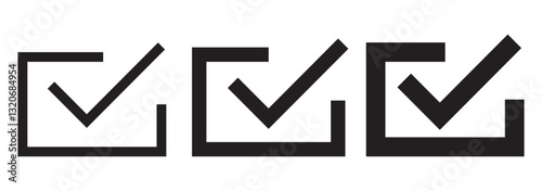 check mark icon, check mark sign vector