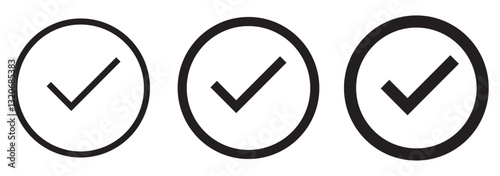 check mark icon, check mark sign vector