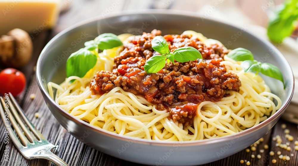 A plate of appetizing noodles with soy bean paste is presented. The noodles are long and chewy, topped generously with a rich and savory soy bean paste sauce. Mixed within the sauce are small pieces o A plate of appetizing noodles with soy bean paste is presented. The noodles are long and chewy, topped generously with a rich and savory soy bean paste sauce. Mixed within the sauce are small pieces o