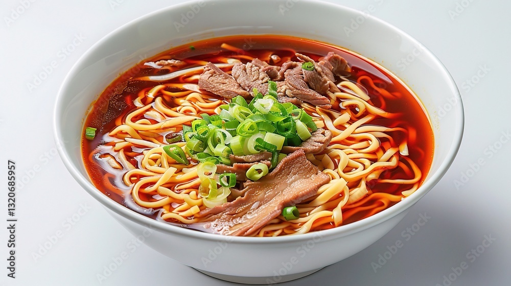 A plate of appetizing noodles with soy bean paste is presented. The noodles are long and chewy, topped generously with a rich and savory soy bean paste sauce. Mixed within the sauce are small pieces o A plate of appetizing noodles with soy bean paste is presented. The noodles are long and chewy, topped generously with a rich and savory soy bean paste sauce. Mixed within the sauce are small pieces o