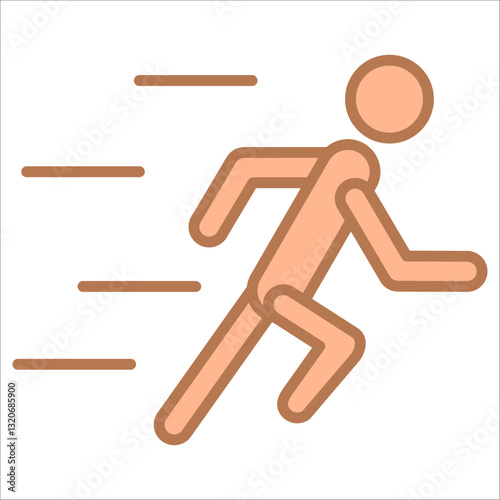 Running  Simple Icon Vector Concept