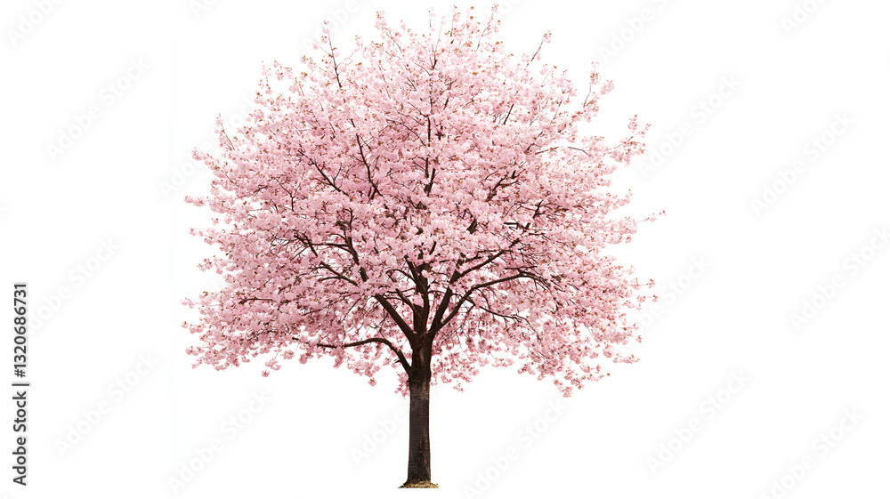 Fototapeta premium Cherry blossom tree, PNG clipart with transparent background (2)