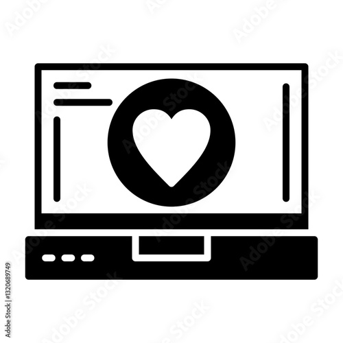 Like Laptop Interface Solid Icon