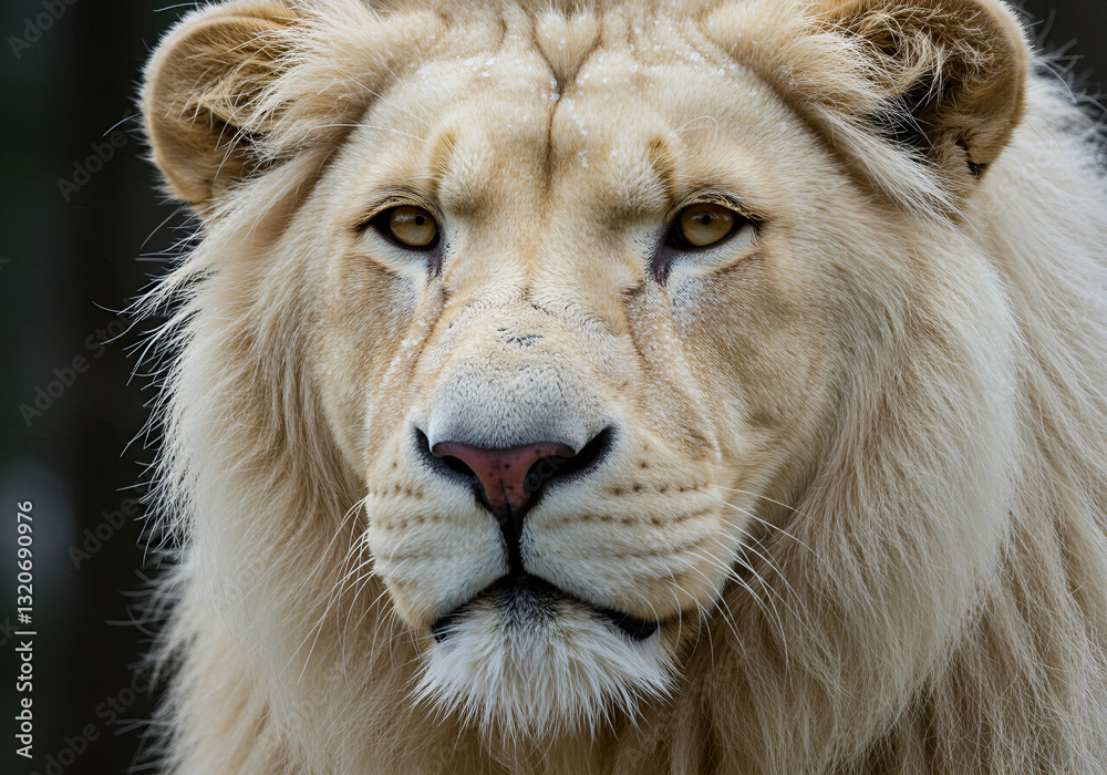 Fototapeta premium Golden Lion Head Study