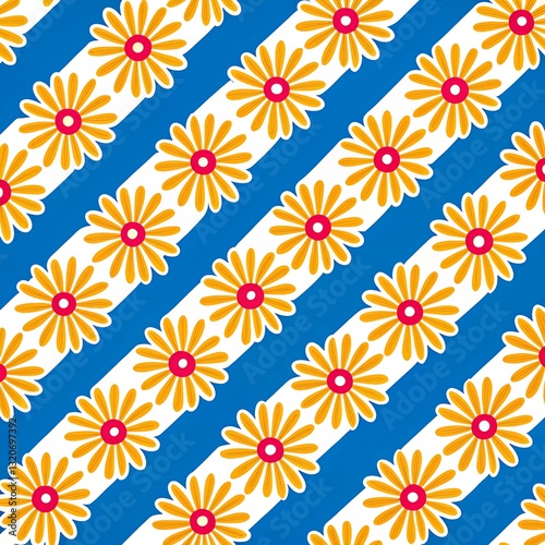 colorful pattern  of various flowers 