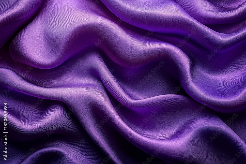 Obraz premium Purple fabric background and texture, Crumpled of violet satin for abstract and design, Abstract purple drapery cloth, Pattern and detail grooved of violet fabric for background and abstract