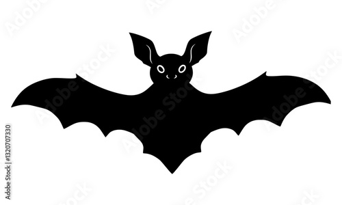 Bat Silhouette Isolated Transparent. Halloween Bat Icon. Spooky Flying Bat Vector. Vampire Bat Logo. Black Bat Illustration. Scary Bat Icon. Horror Bats Clip Art for Stickers, Halloween Decor