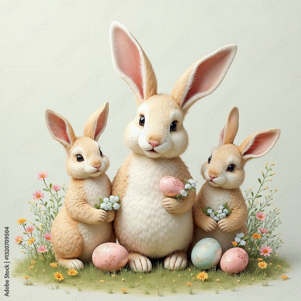 Fototapeta premium Easter greeting composition