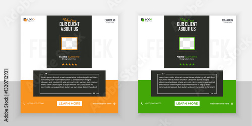 Modern Cleint Testimonial and Client feedback design template layout .