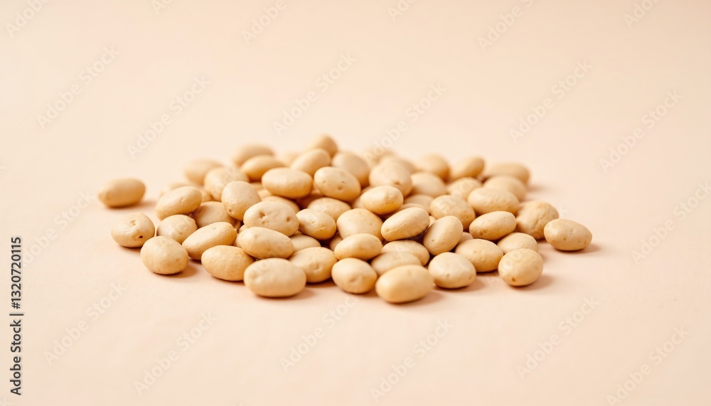 Professional close up look of healthy raw beans with clean lines and lots of white space in the background. Professional close up look of healthy raw beans with clean lines and lots of white space in the background.