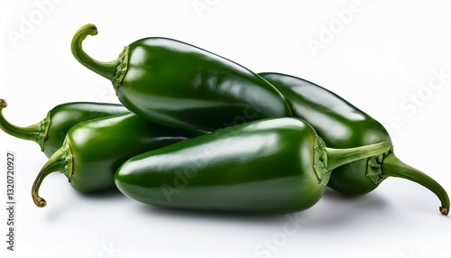 spice up your cooking with green jalapeno peppers isolated on white background