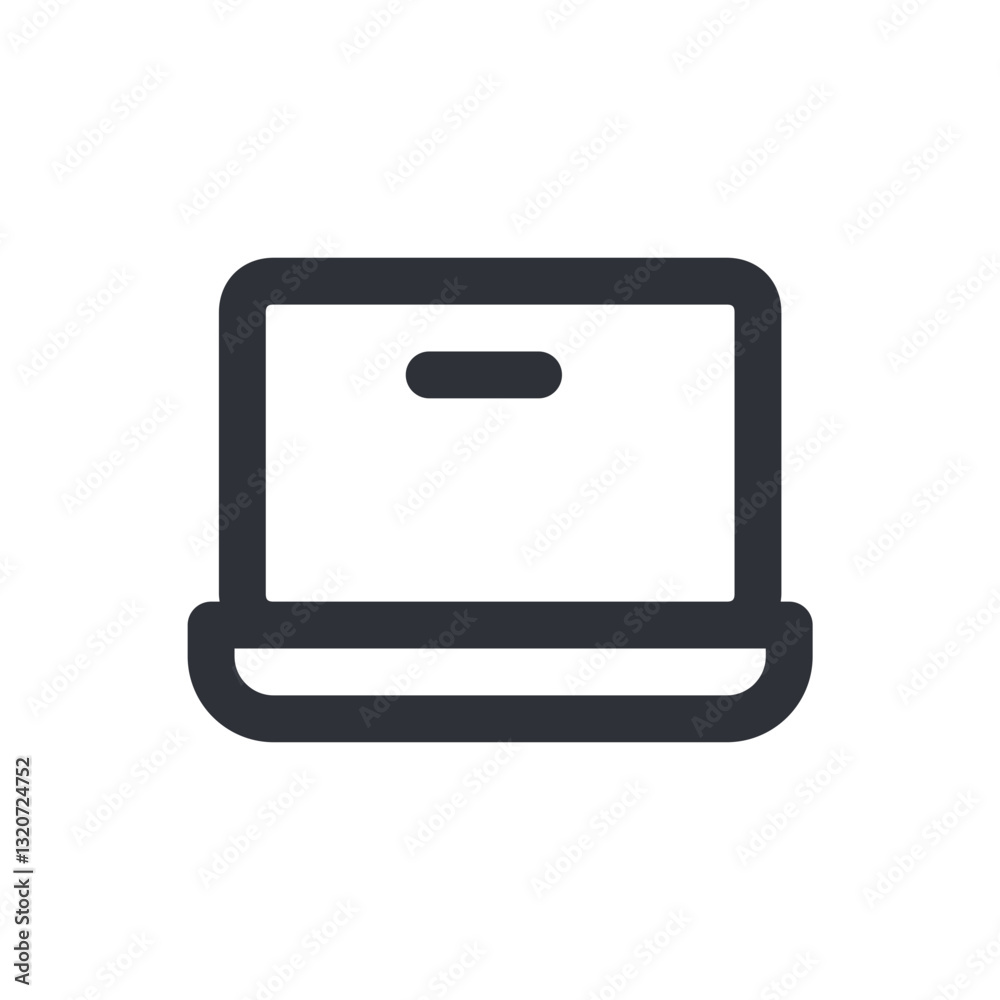 A clean laptop icon, perfect for concepts like work, technology, or online business. A clean laptop icon, perfect for concepts like work, technology, or online business.