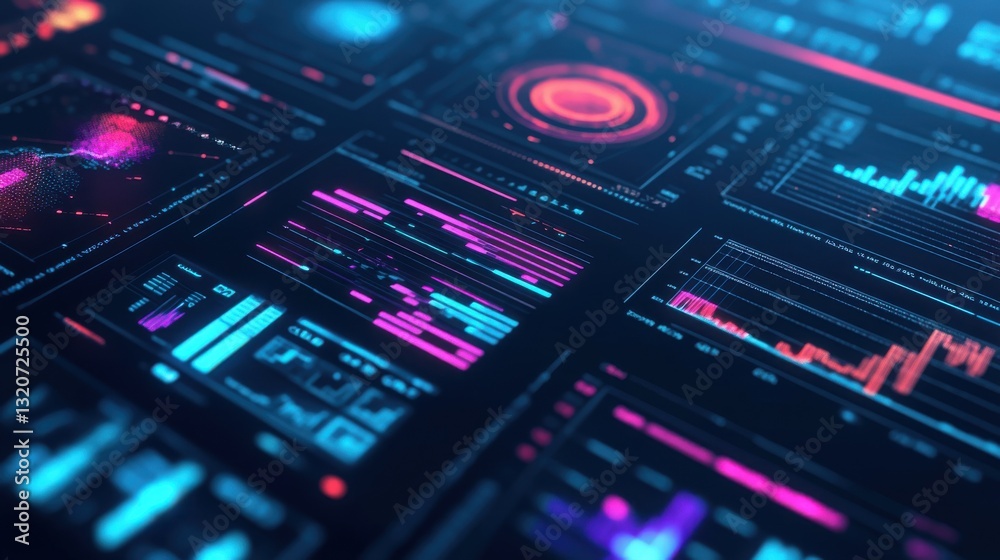 A futuristic digital finance transformation dashboard with real-time economic trends and AI-driven financial forecasting A futuristic digital finance transformation dashboard with real-time economic trends and AI-driven financial forecasting