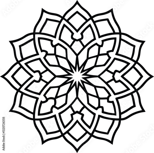 Ornate Mandala Design Vector Art Illustration – Intricate & Elegant Digital Artwork