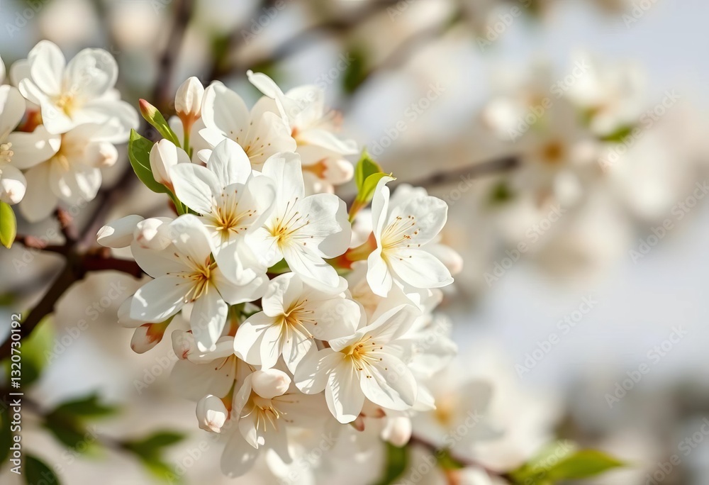 Serene white blossoms on pristine white background, radiating purity, photography, macro Serene white blossoms on pristine white background, radiating purity, photography, macro