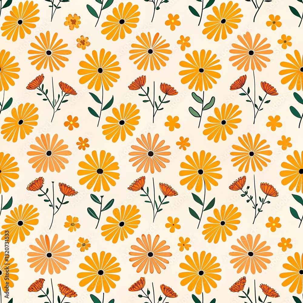 colorful pattern  of various flowers 