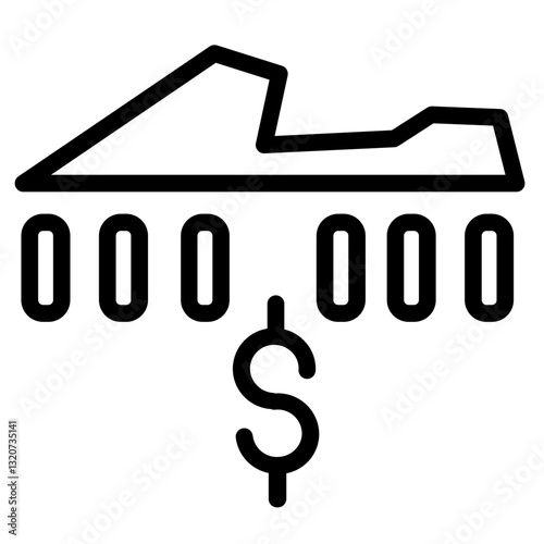 Bankrupt Finance Collapse Line Icon