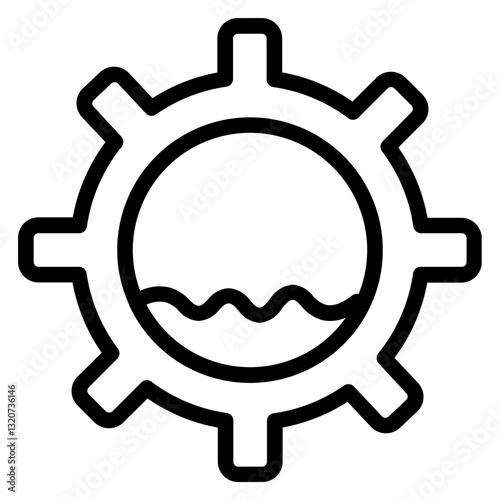 Level Failure Gearbox Line Icon