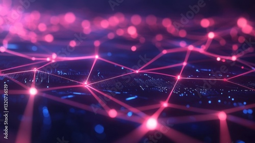 A futuristic edge computing background with glowing interconnected AI servers
