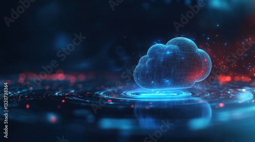 A futuristic representation of big data in the cloud with real-time analytics and insights