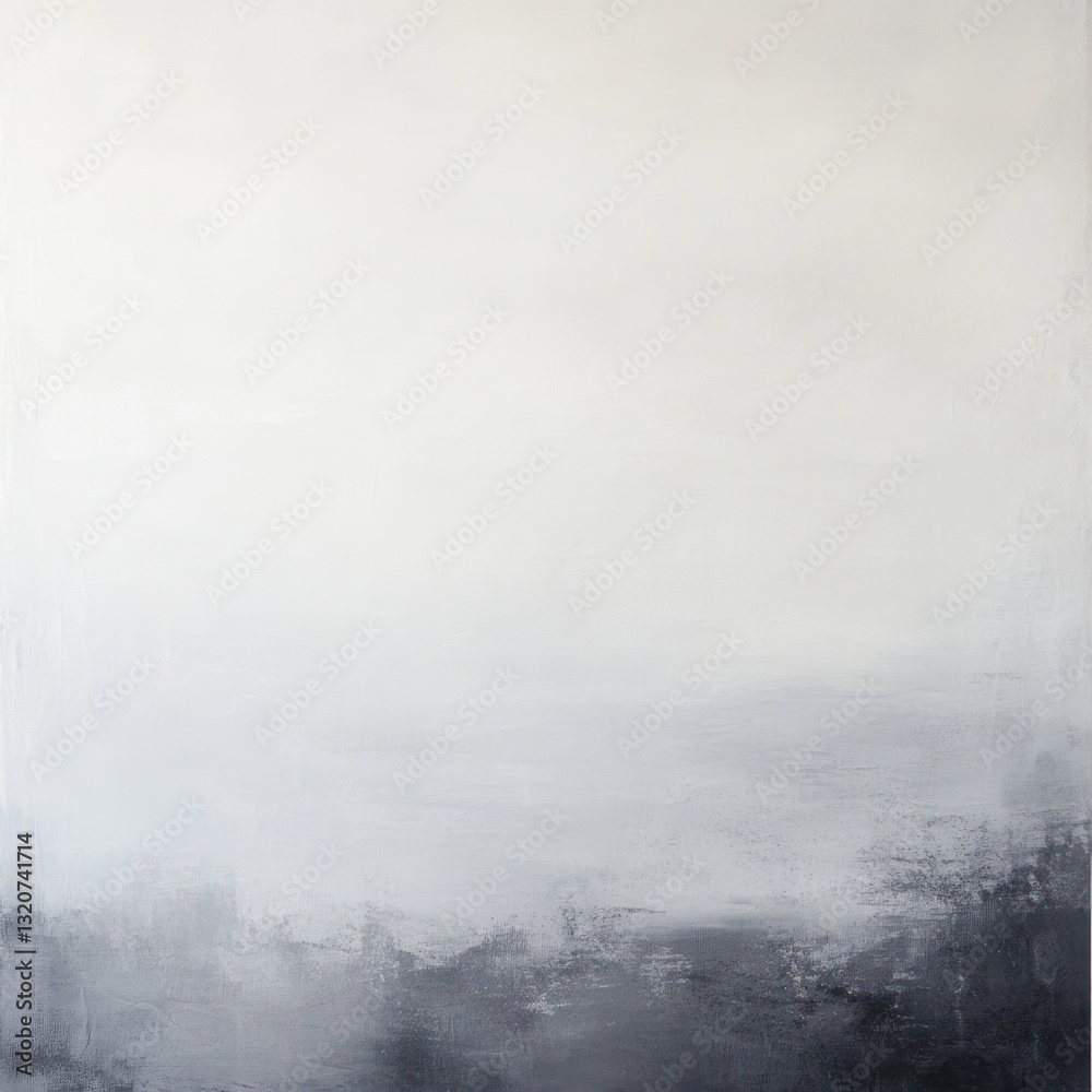 Fototapeta premium Atmospheric Hazy Abstract Painting of a Foggy Landscape with Muted Colors and Tranquil Mood Subtle Details