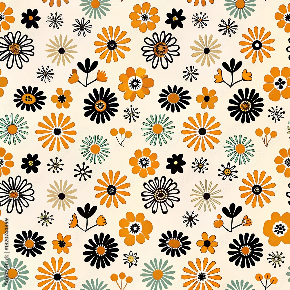 colorful pattern of various flowers colorful pattern of various flowers