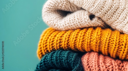 Cozy Knitwear Stack, Autumn Colors - Earthy Tones