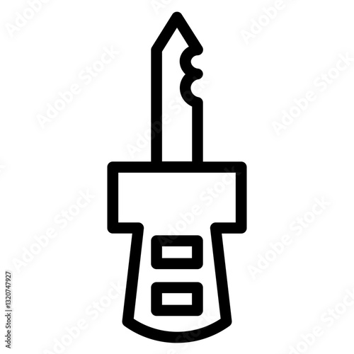 Car Key Lock Line Icon