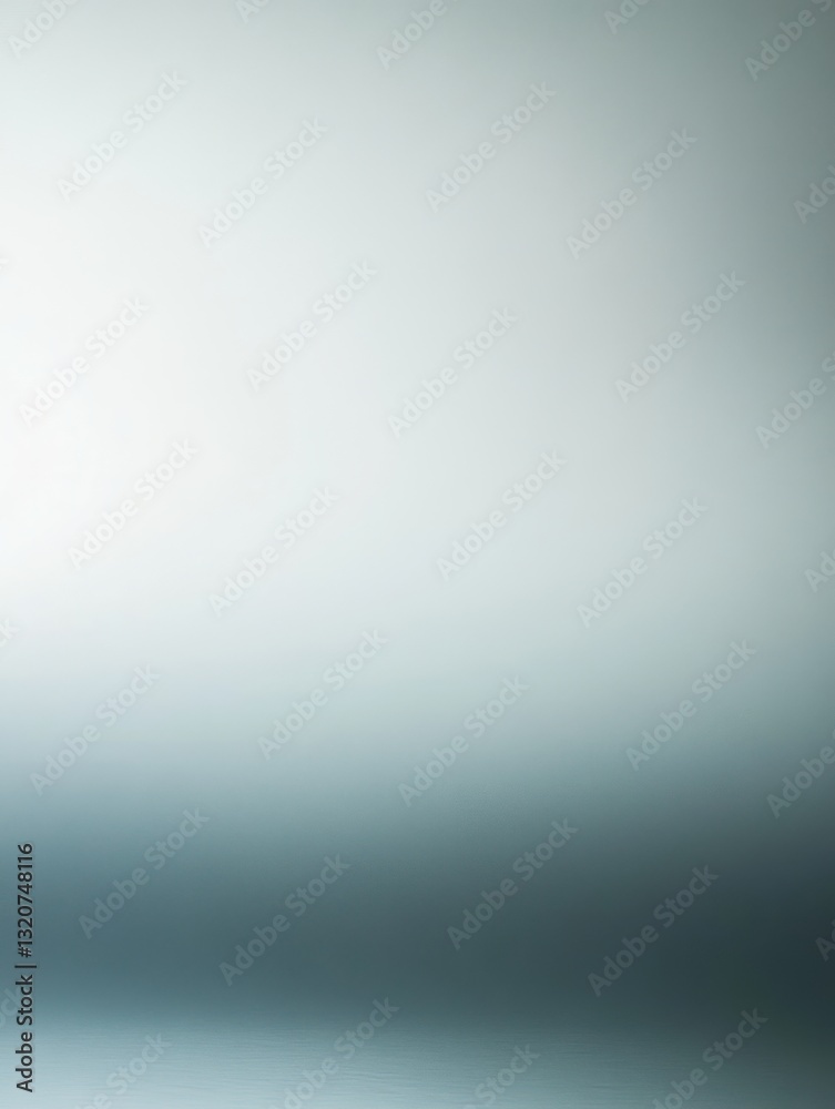 Serene gradient background evolving from white to delicate gray blue creating tranquil softness
