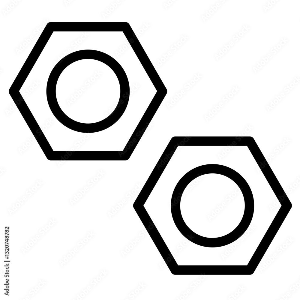 Anchor Cleat Dowel Line Icon Anchor Cleat Dowel Line Icon
