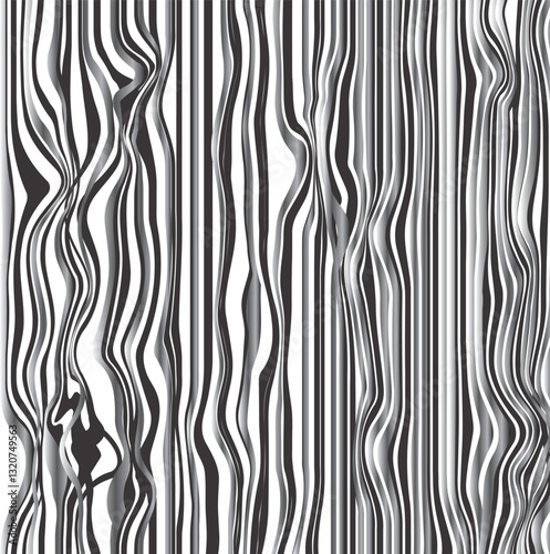 The monochrome metal wall imitates dripping paint or liquid mass.