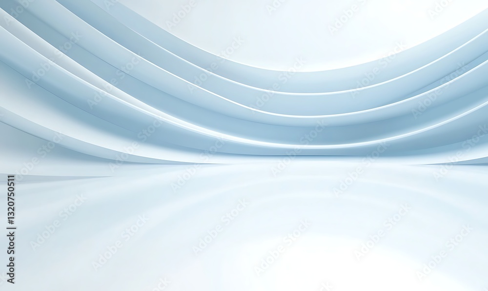 Abstract wave-like patterns in soft blue tones creating a modern, serene backdrop.
