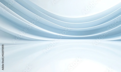 Obraz na płótnie Abstract wave-like patterns in soft blue tones creating a modern, serene backdrop. w salonie