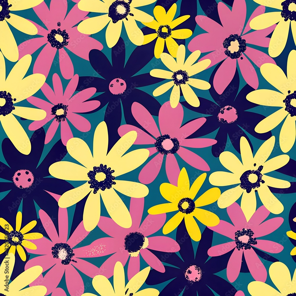 Fototapeta premium colorful pattern of various flowers 