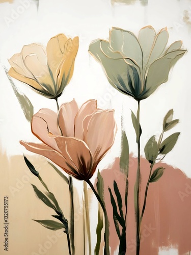 Modern flower painting