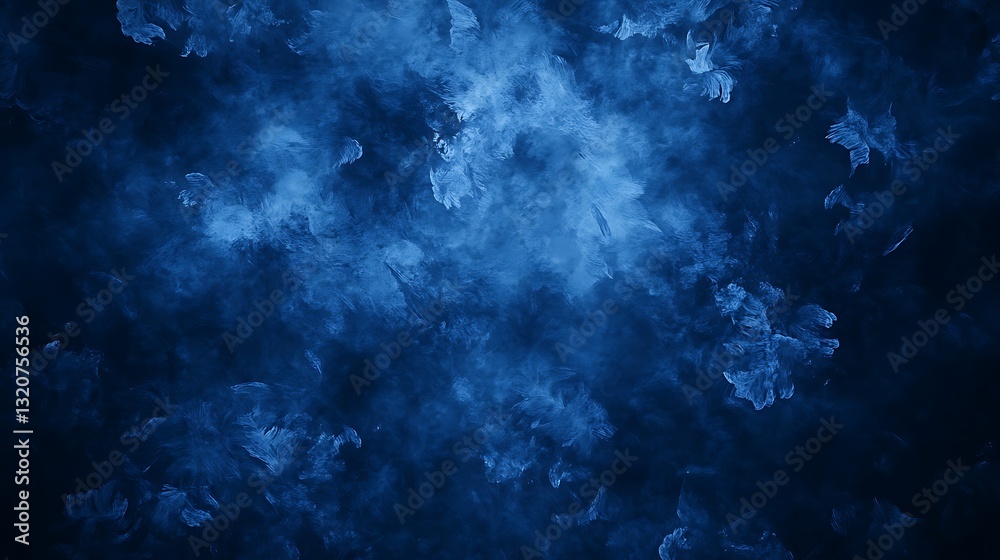 Fototapeta premium Dark blue abstract background with a textured, smoky appearance.