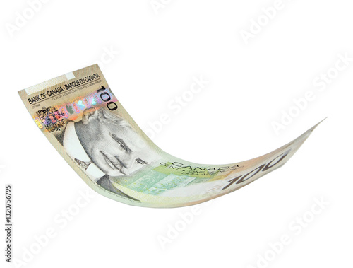 Принти на полотні Flying Canadian dollar, isolated