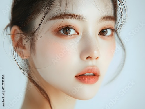 Asian Woman, Asian Woman Face, Beauty Portrait, 20s Female, Korean Woman in 20s, Fashion Model, AI Model, Korean AI Model, Asian AI Model, Korean Stock Photo, Korean Beauty, K-Beauty, Generative AI