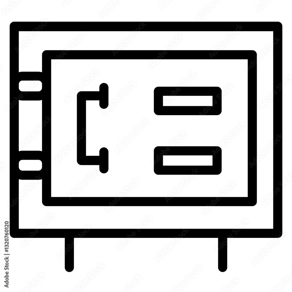 Box Locker Safe Line Icon