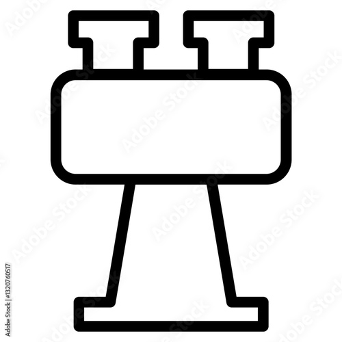 Vaulting Horse Artistick Line Icon
