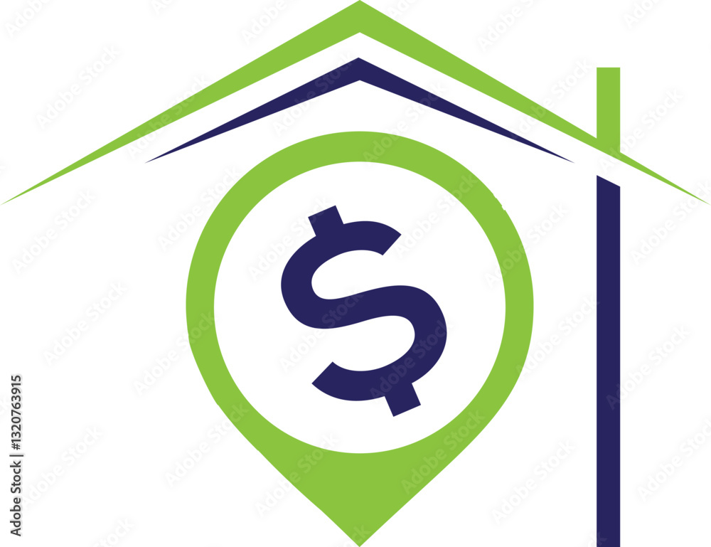 Obraz premium dollar sign icon New Housing prices, icon in line design. Housing, prices, market, real, estate, cost, investment on white background vector. Housing prices editable stroke icon