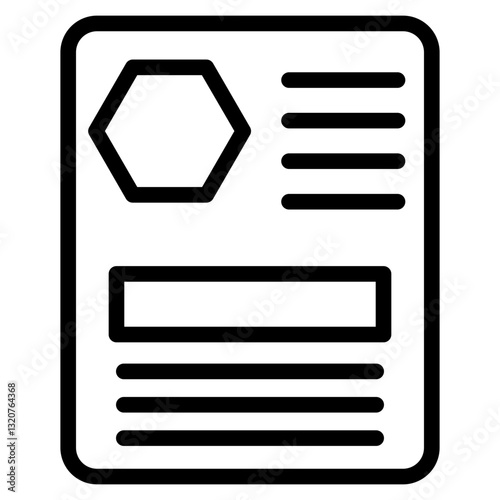 Article Blog Paper Line Icon
