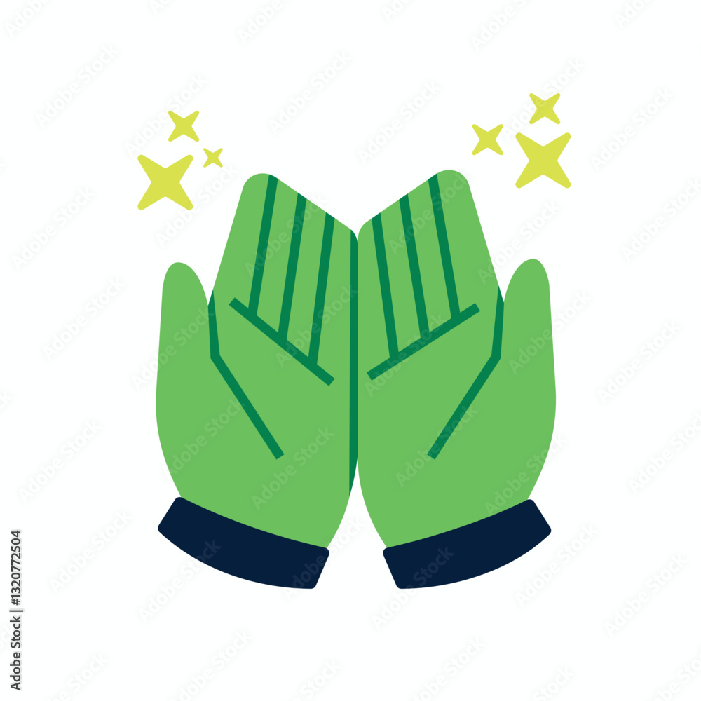 Fototapeta premium Islamic two hands praying ramadan theme icon