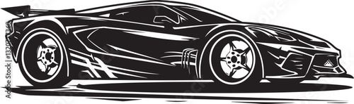 Stylish Supercar Silhouettes Collection
