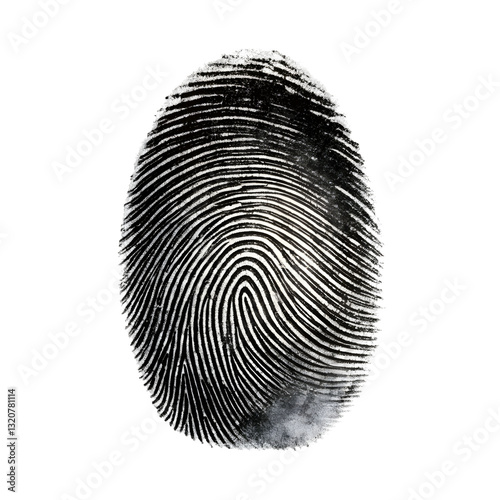 Fingerprint isolated on transparent background