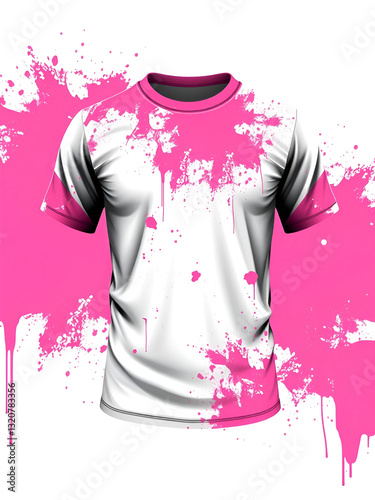 sublimation jersey shirt design vector template background grunge brush halftone pink white splash splatter paint steel  texture