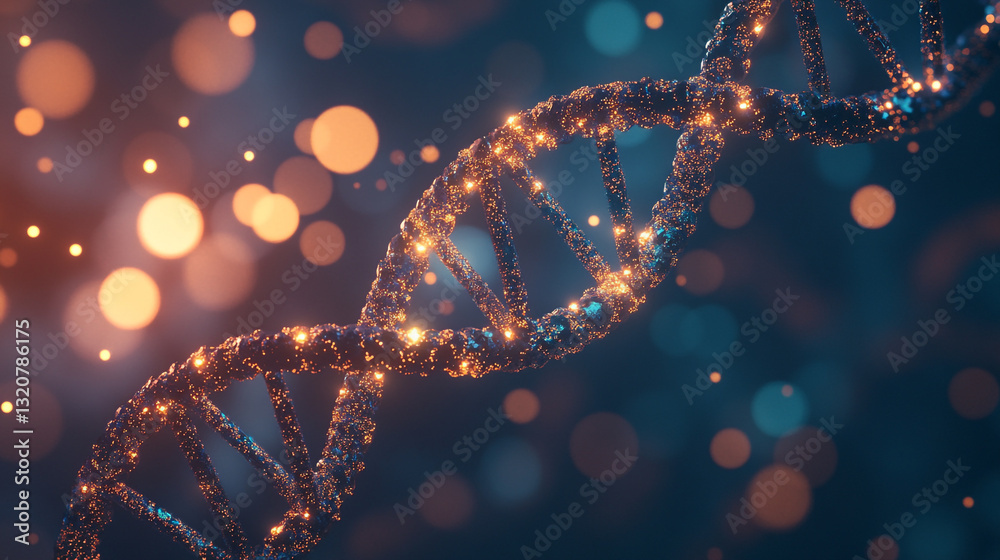 Glowing dna strand abstract medical science background image 3d art cell gene code life dark blue Glowing dna strand abstract medical science background image 3d art cell gene code life dark blue