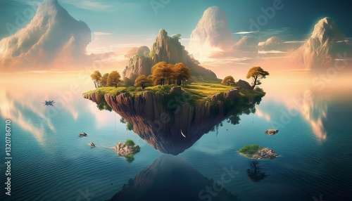 floating island dreamscape