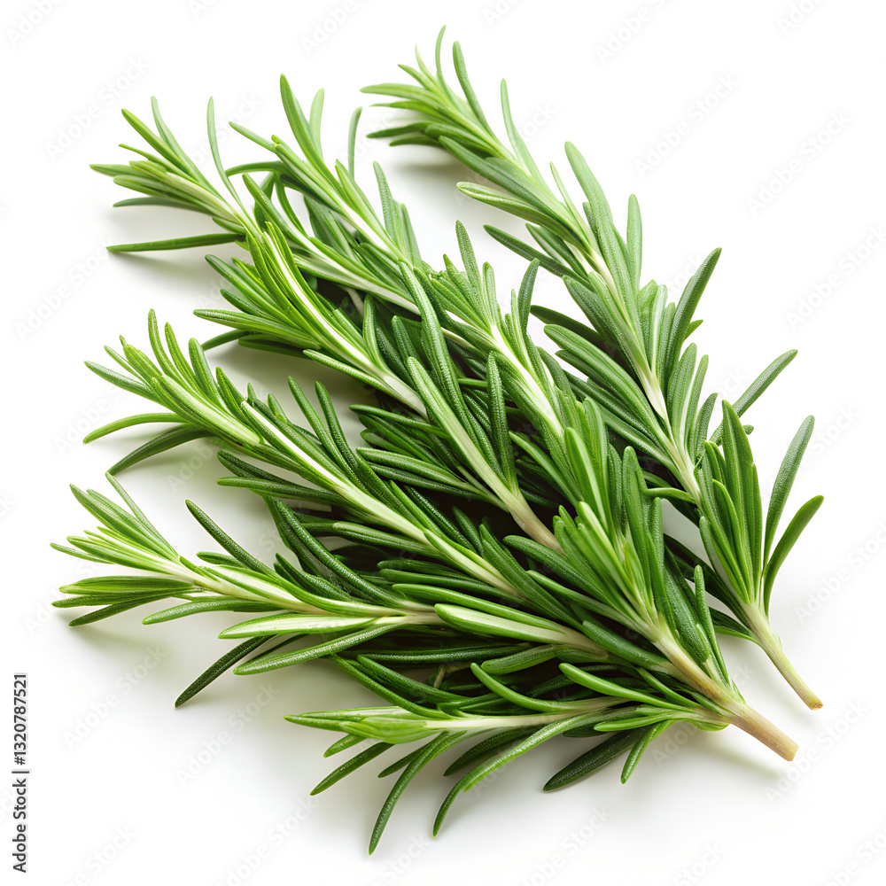 Fototapeta premium fresh rosemary on white generative ai