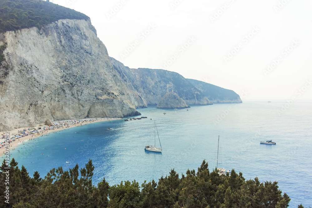 Porto Katsiki beach at Lefkada, Ionian Islands, Greece Porto Katsiki beach at Lefkada, Ionian Islands, Greece